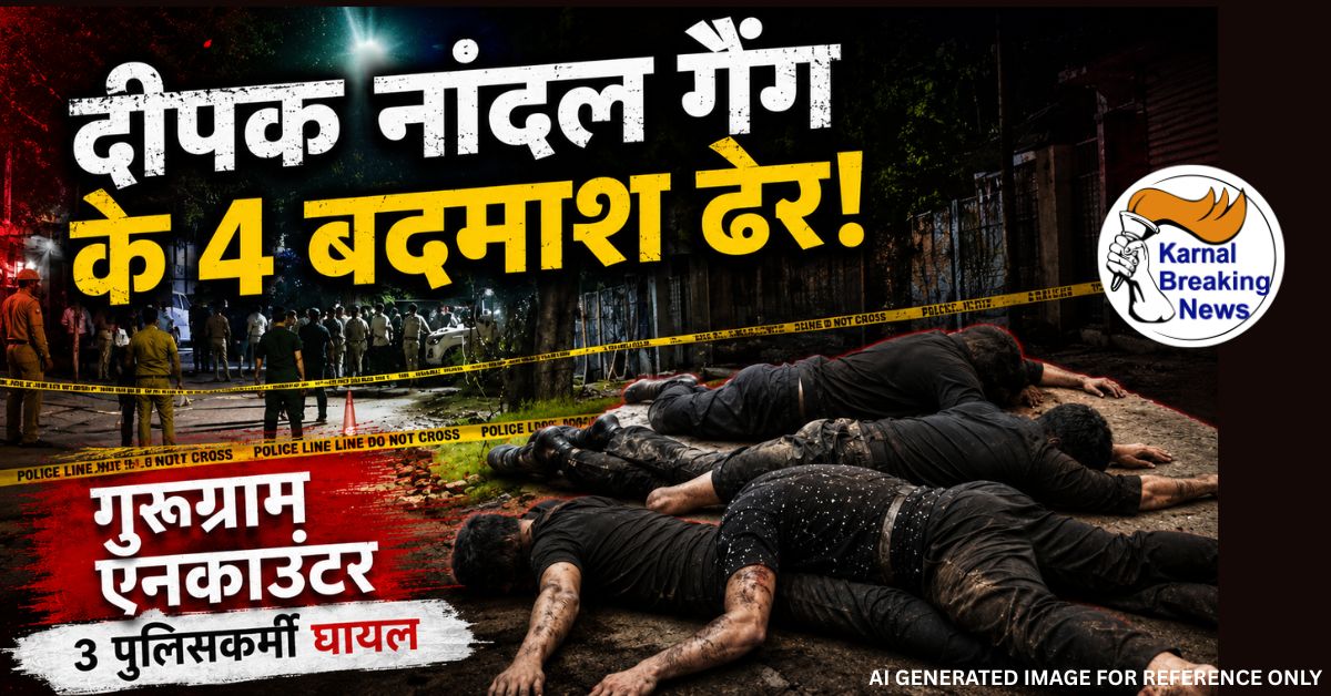 दीपक नांदल गैंग के 4 बदमाश एनकाउंटर में ढेर,गुरुग्राम में यूनिवर्सिटी के संस्थापक के बेटे को बंधक बना रखा था